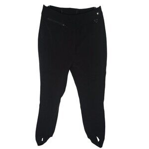Obermeyer  Stirrup Pants Snow Ski Kids  Cadet Size 18 Wool Blend Solid Black